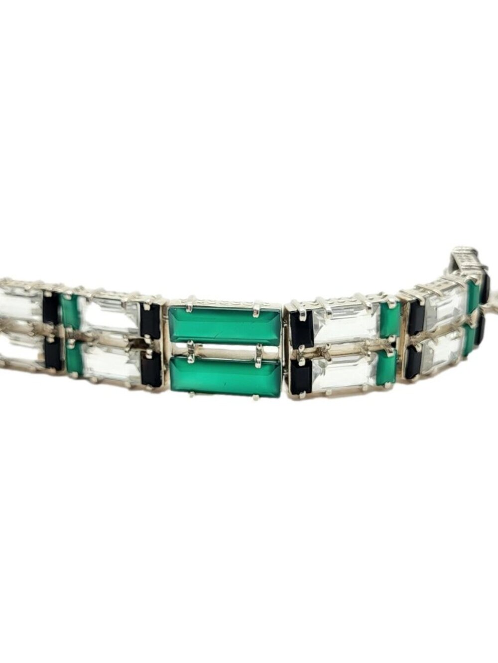 Nicky Butler Art Deco Toggle Bracelet Gemstone Quartz .925 Sterling Silver New